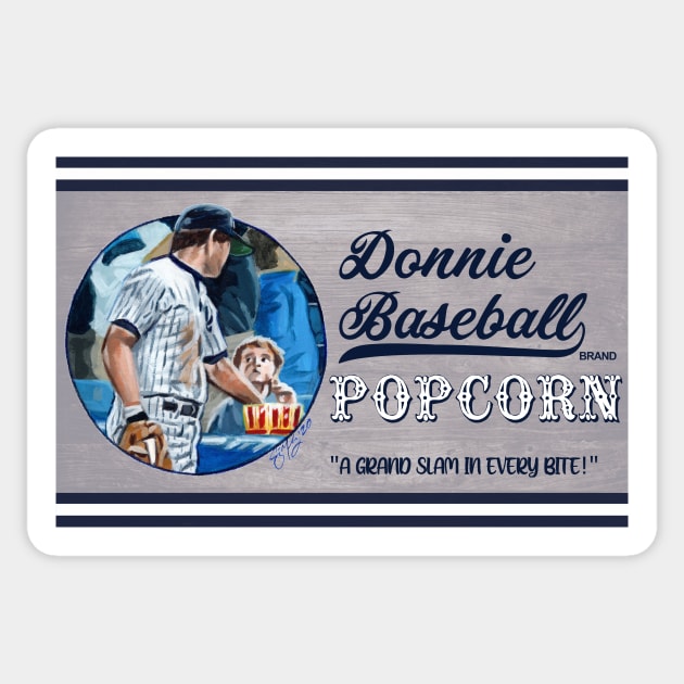 Donnie Baseball Popcorn Sticker by CraigMahoney